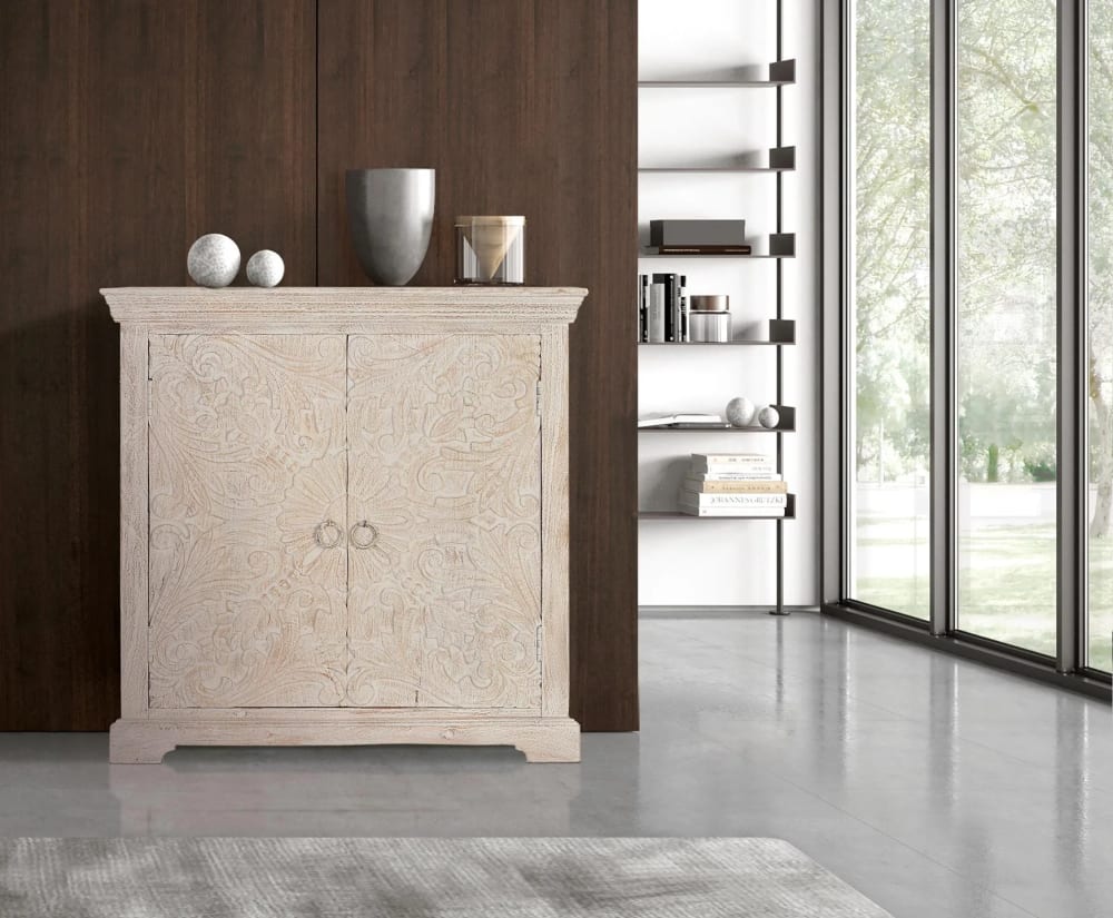Commode en manguier blanc vieilli - Maisons du Monde