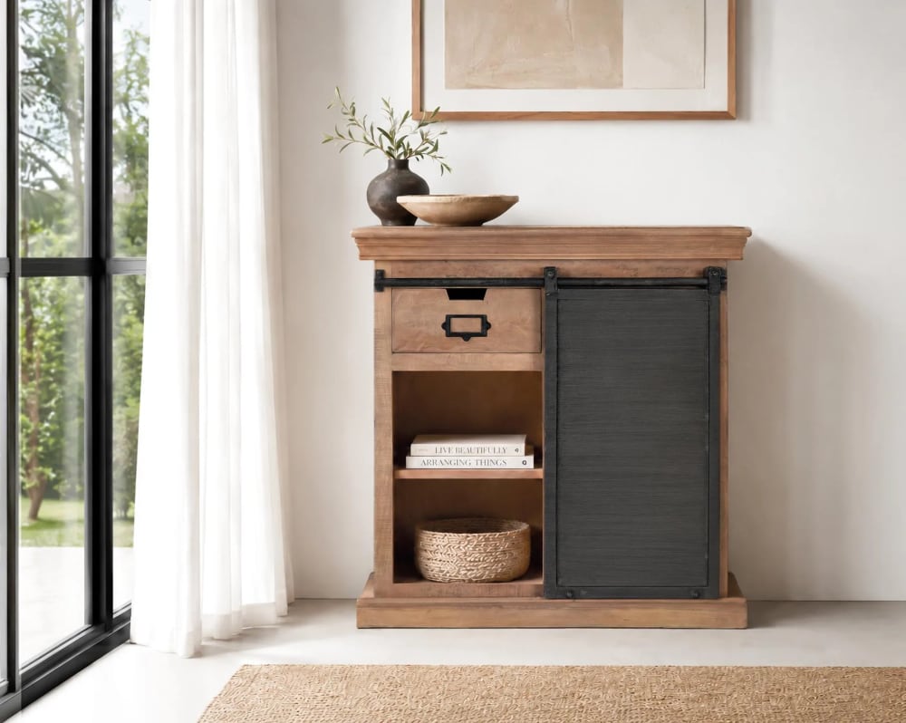 Credenza con 1 anta scorrevole e 2 cassetti - GINER Y COLOMER