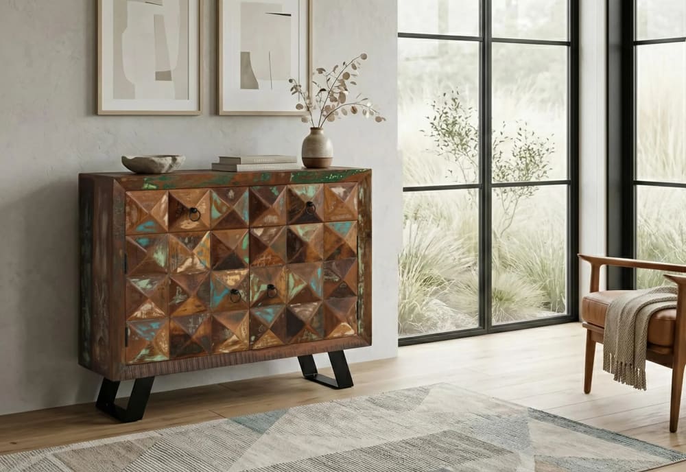 Commode en bois recyclé multicolore - Maisons du Monde