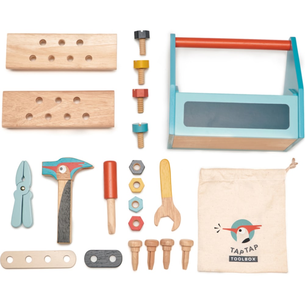 Boîte à outils en bois Tap Tap (Tender Leaf Toys) - Image 1