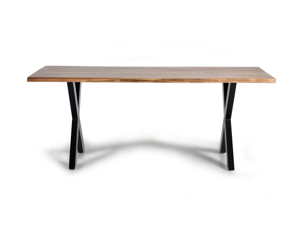 GINER Y COLOMER Esstisch aus Akazienholz style industrial Braun