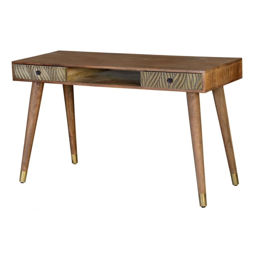 Schreibtisch aus Mangoholz und Bronze - Maisons Du Monde
