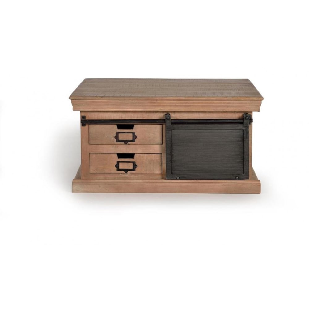 Mesa de café madera de mango y patas de metal natural - Maisons du Monde