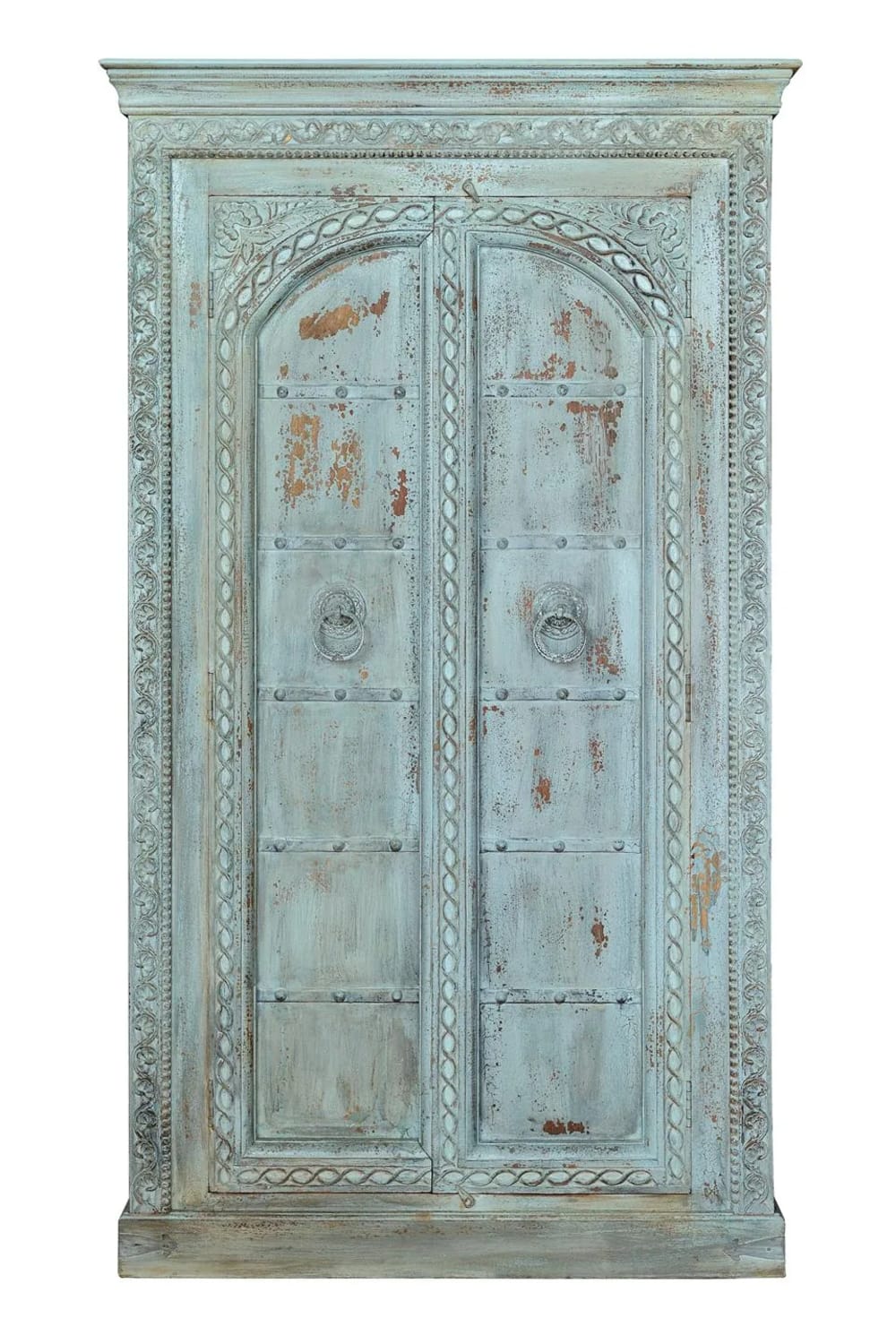 GINER Y COLOMER Schrank mit 2 Türen aus Mangoholz. Artikelmaße: 204 cm Höhe - 117 cm Länge - 117 cm Tiefe. Artikelgewicht: 210KG. Blau