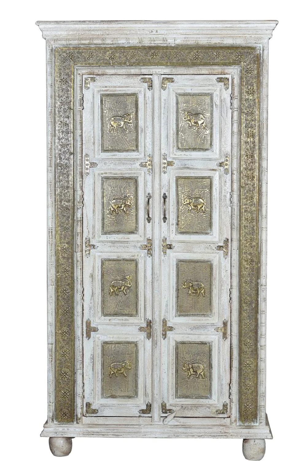 GINER Y COLOMER Schrank mit 2 Türen aus Mangoholz Artikelmaße: 183cm Höhe -95cm Länge - 45cm. Artikelgewicht: 76kg. Weiß