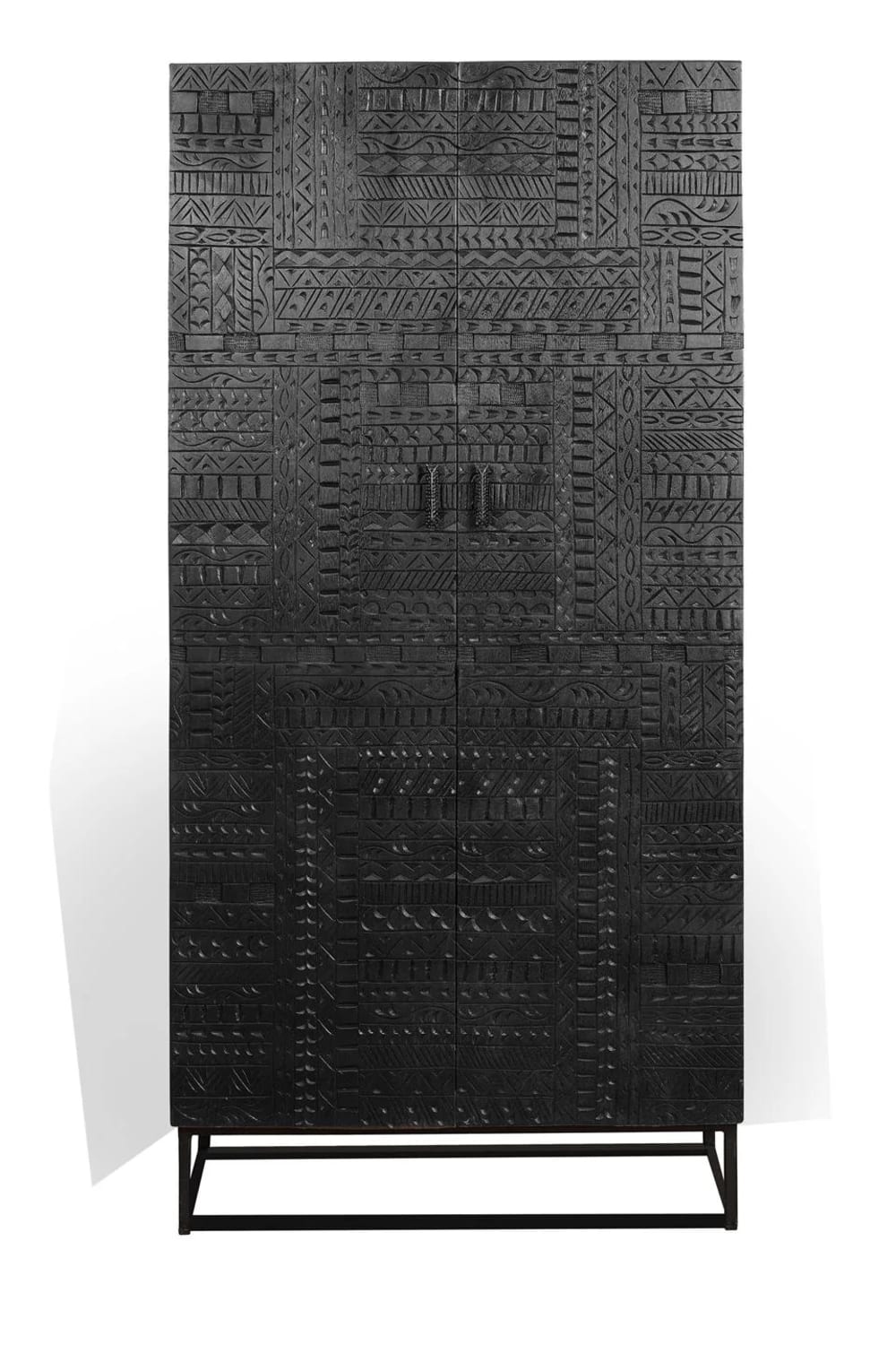 Guardarropa mango y hierro nogal oscuro