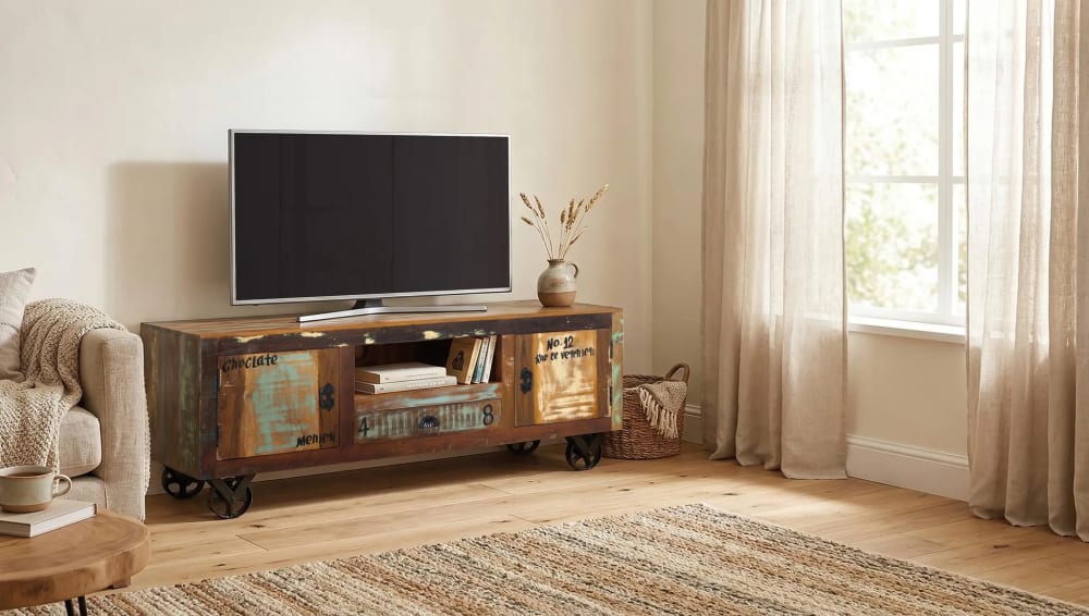 Credenza a 3 ante e 3 cassetti in massello di acacia - GINER Y