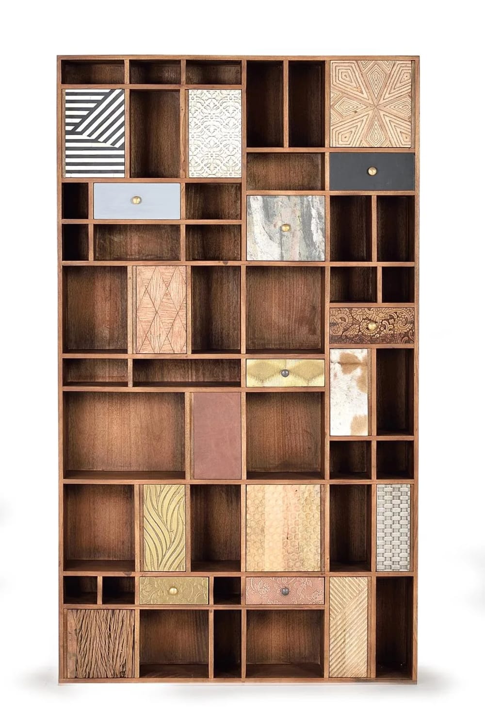 GINER Y COLOMER Bücherregal aus Mangoholz style exotic Mehrfarbig