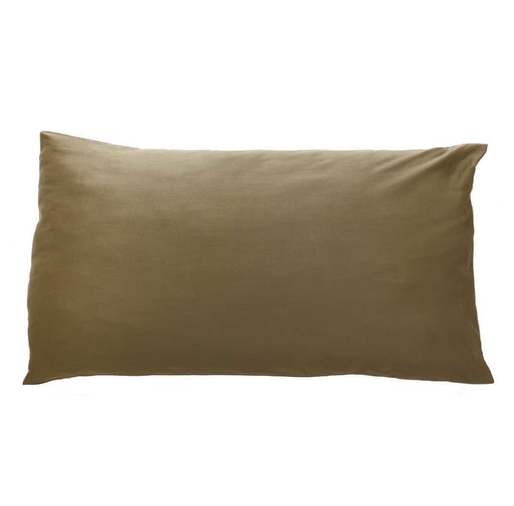 Funda de almohada 100% algodón satén con estampado liso 2(50x75) cm