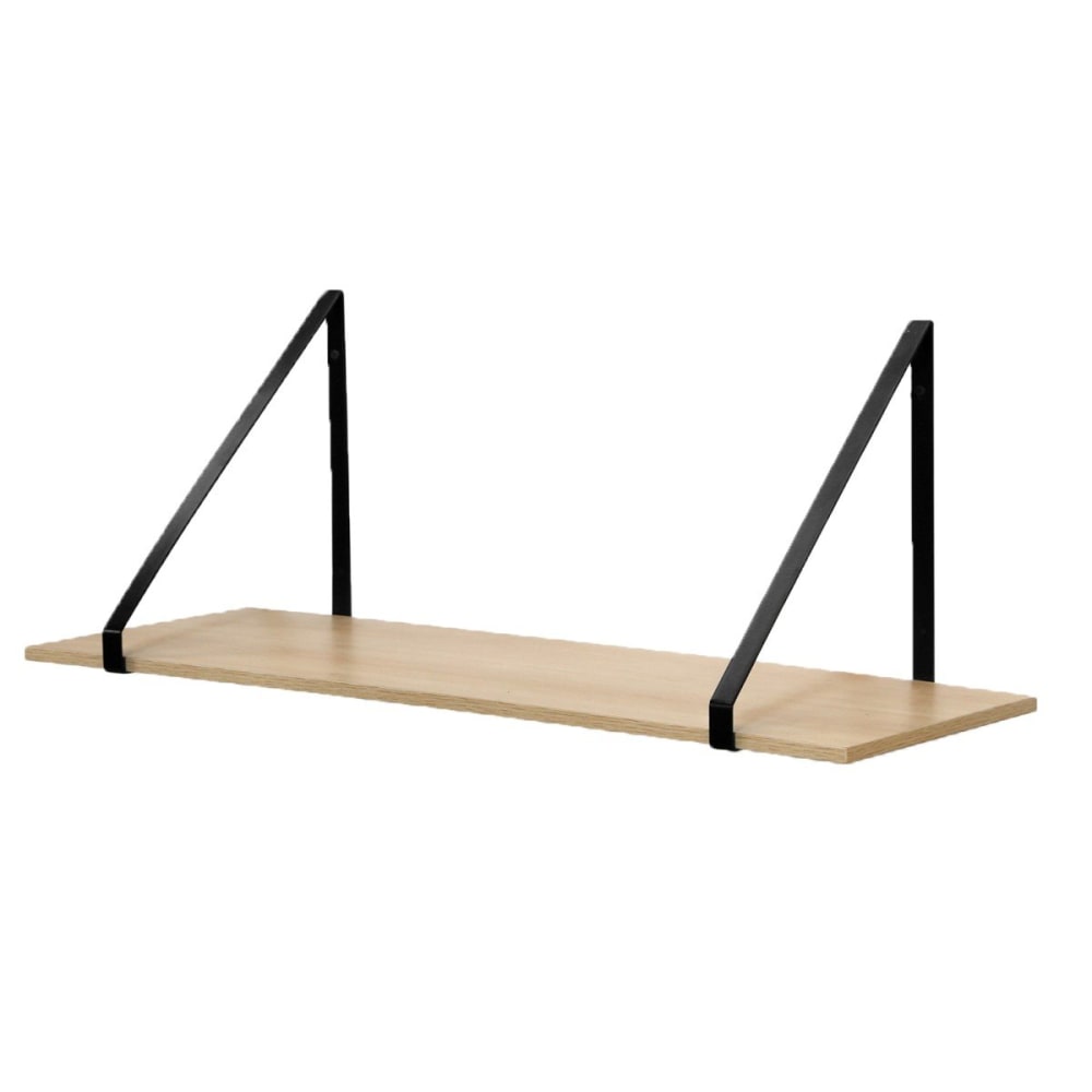 Étagère murale grande profondeur - p29.5cm - bois clair