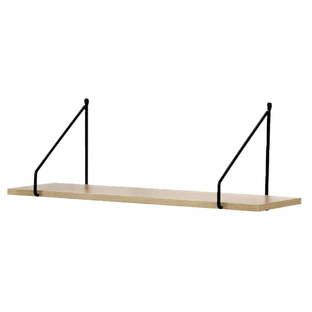 Étagère murale 60 cm style industriel - bois clair
