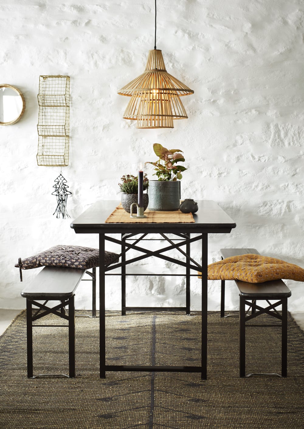 Etagere grillage en fer 19x18x60cm