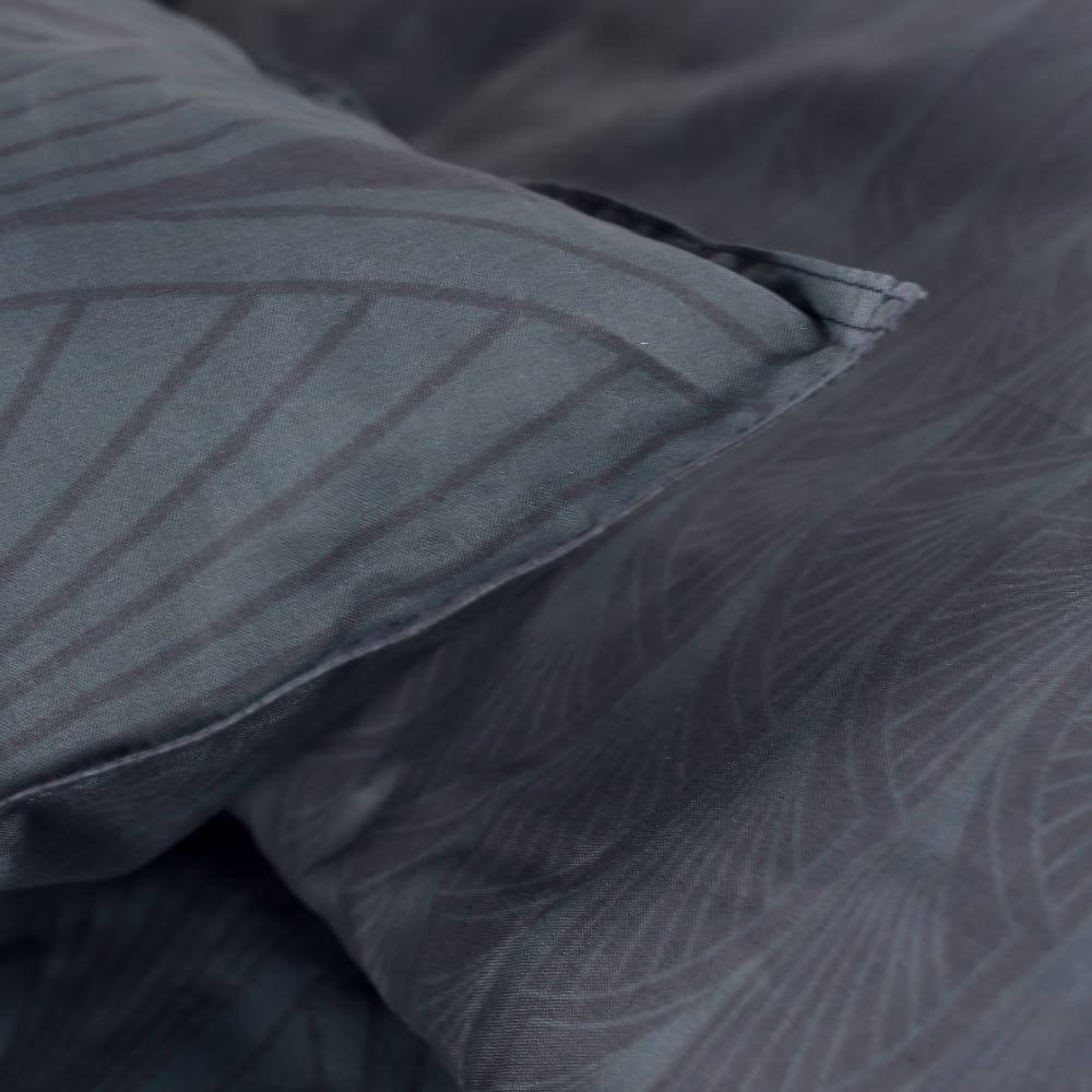 Parure de lit 2 personnes imprimé géométrique coton 240x260 cm bleu - Maisons du Monde
