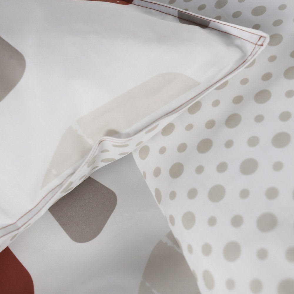Parure de lit 2 personnes imprimé imprimé coton 220x240 cm blanc - Maisons du Monde