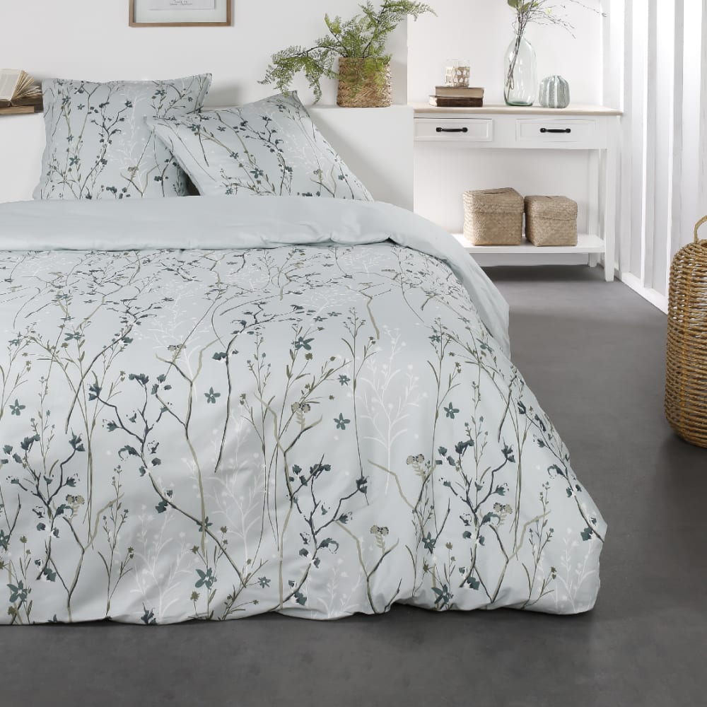 Today Bedrucktes Bettwäscheset Baumwolle 220x240 cm Baumwolle 220x240 cm style classic chic Grün Baumwolle
