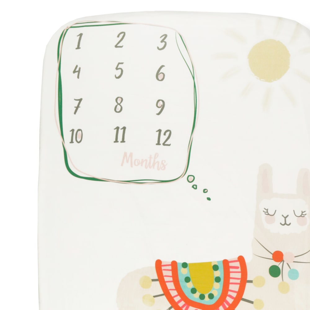 Sábana bajera de algodón 100% mensual cuna bebé 120x60