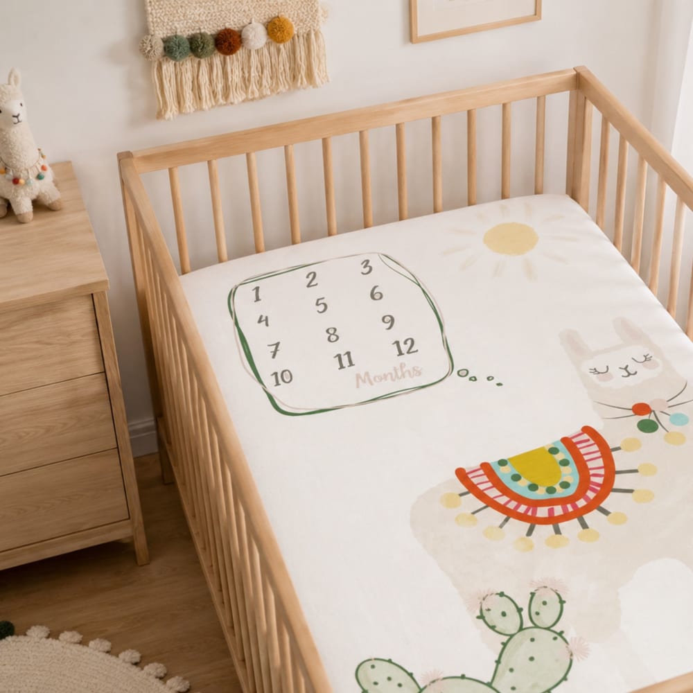 Sábana bajera de algodón 100% mensual cuna bebé 120x60 - Maisons du Monde