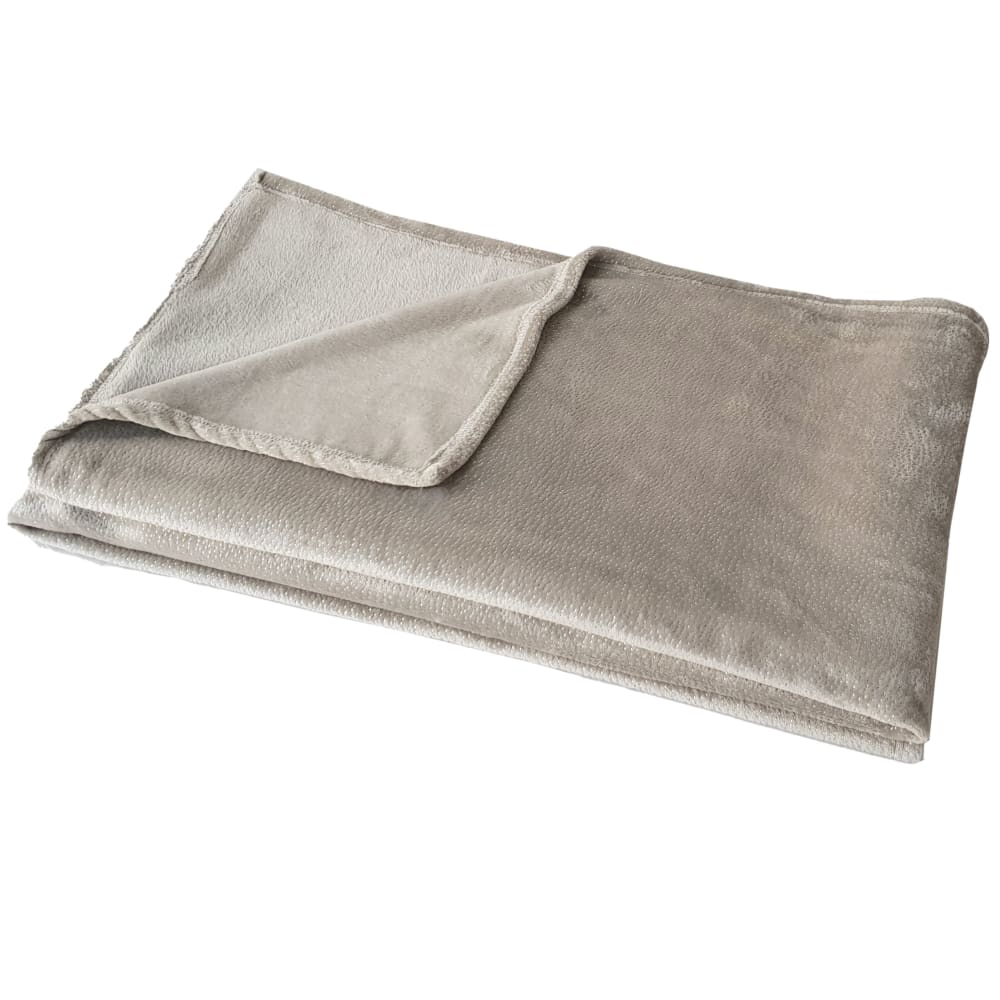 Manta grande invierno coralina gris gotas plateadas 240x220 cm - Maisons du Monde