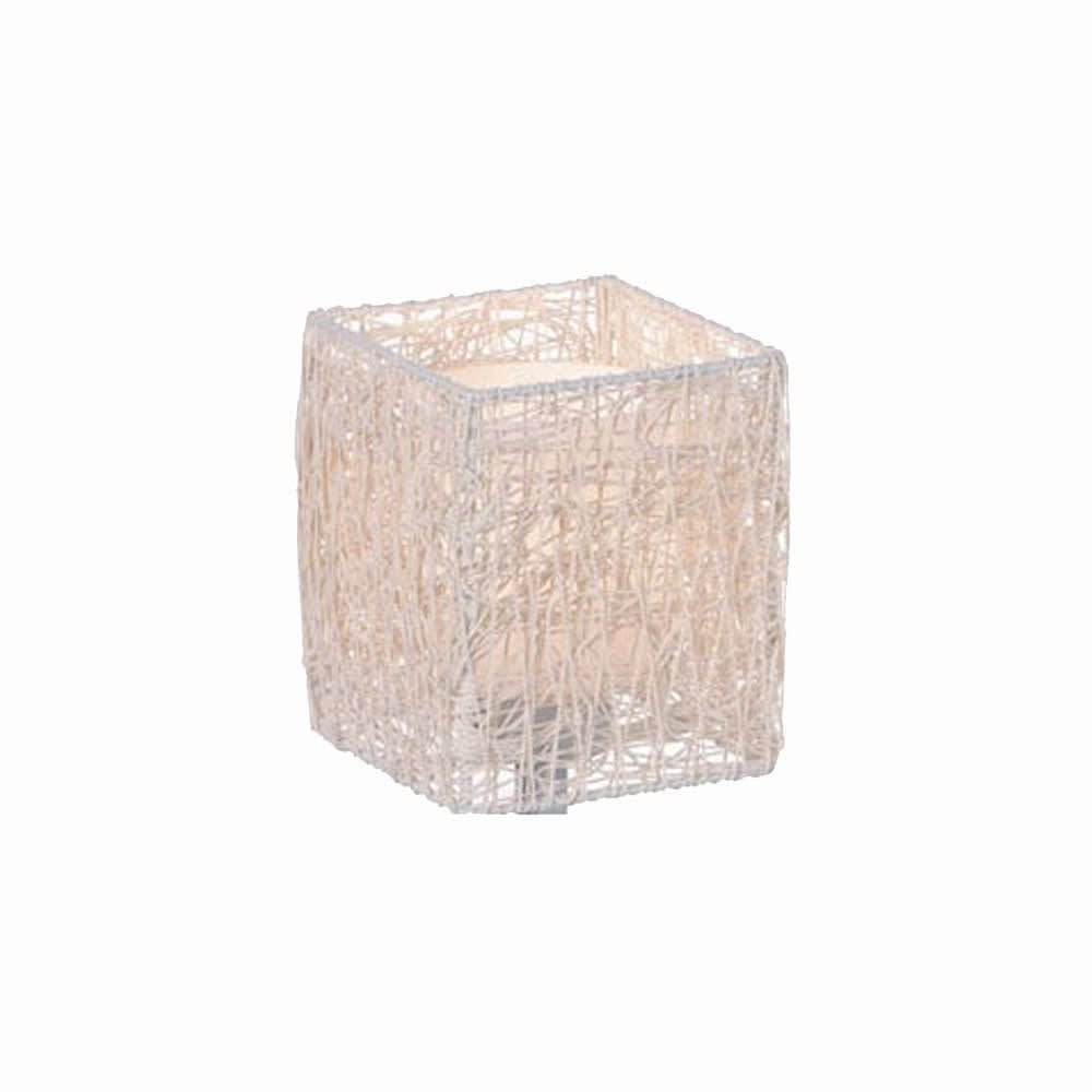 Applique murale et abat-jour ouvert en papier de lin crème