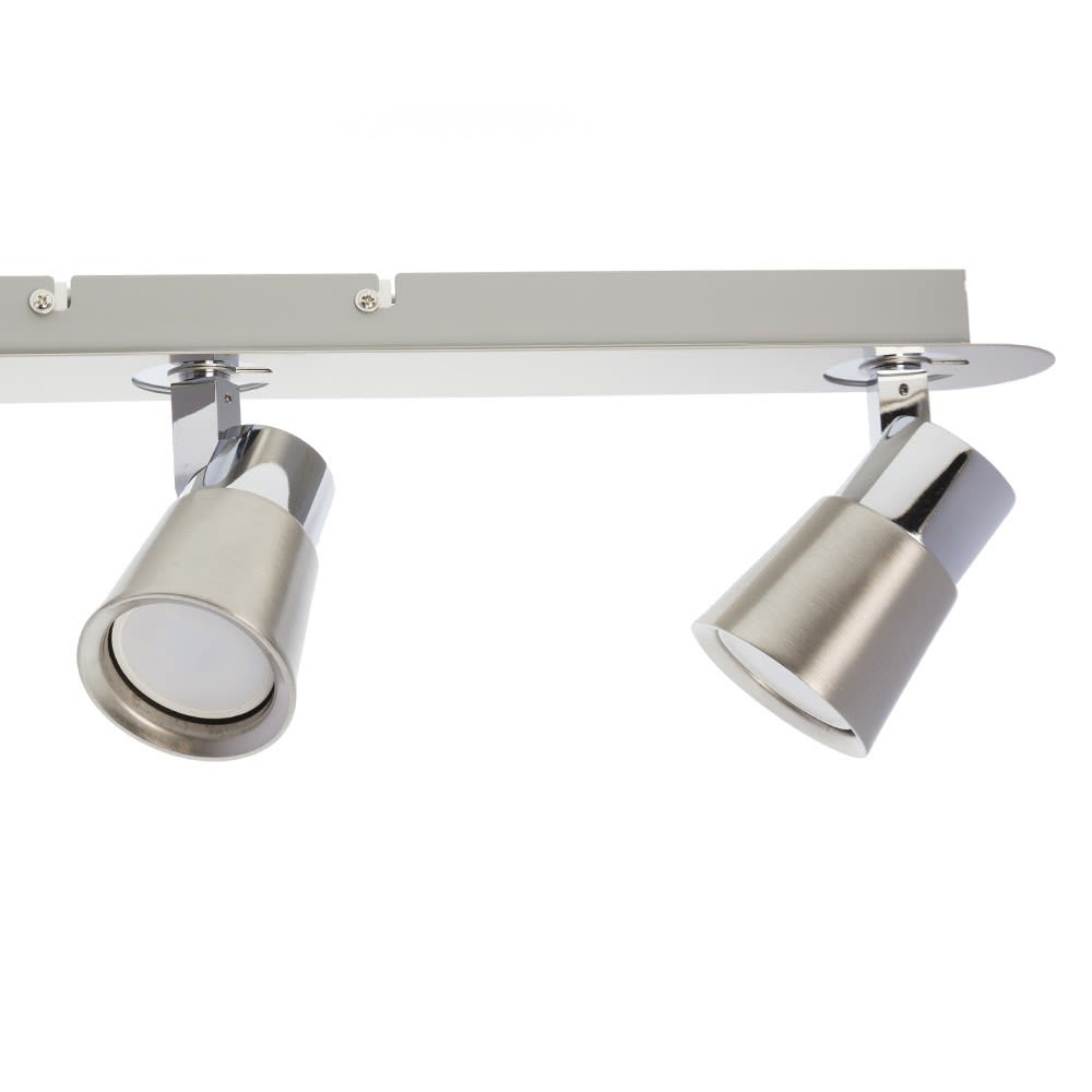 Rampe de plafond avec 3 lumières orientables nickel - Maisons du Monde