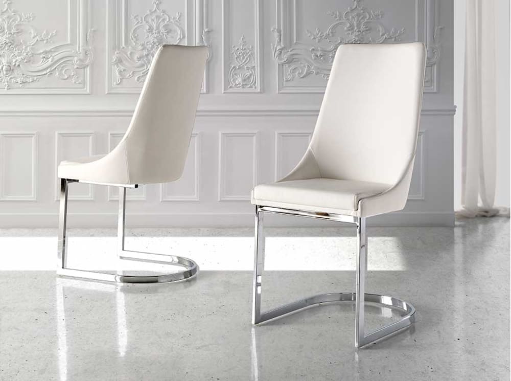 Set de 2 sillas de comedor tapizada en polipiel - Maisons du Monde