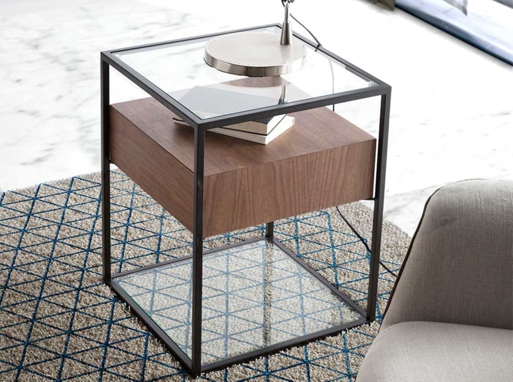 Mesita auxiliar de salón con estructura metálica - Maisons du Monde
