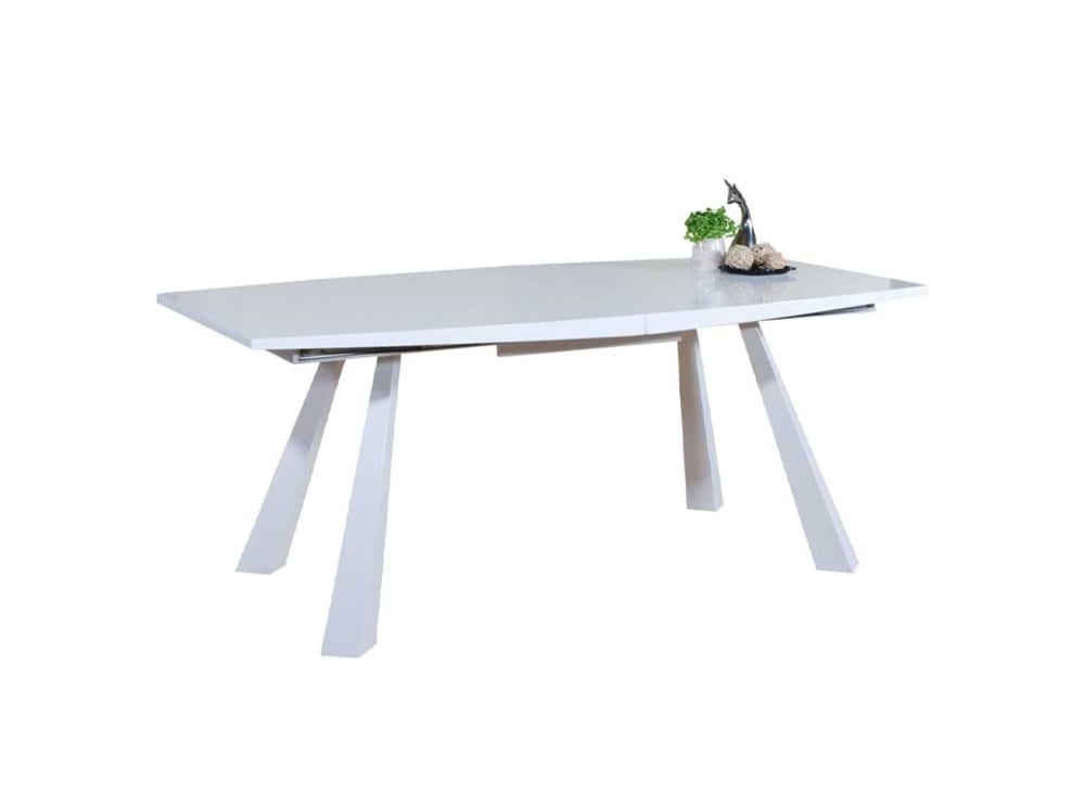 Mesa Sirocco patas y sobre en MDF lacado en blanco