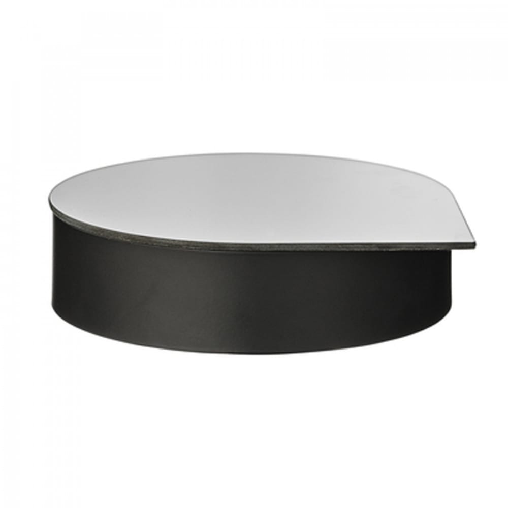 AYTM Boîte à bijoux et miroir D18cm Noir Métal