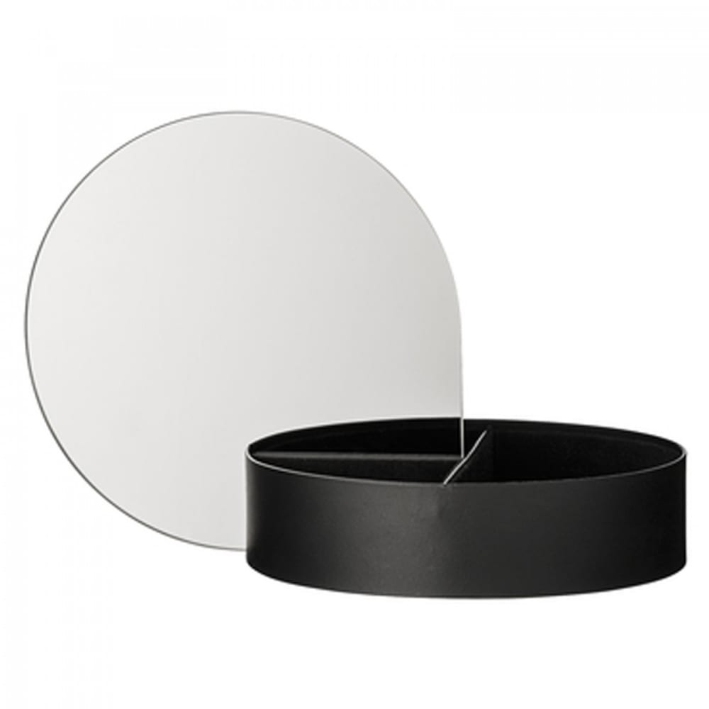 Boîte à bijoux et miroir D18cm - Maisons du Monde