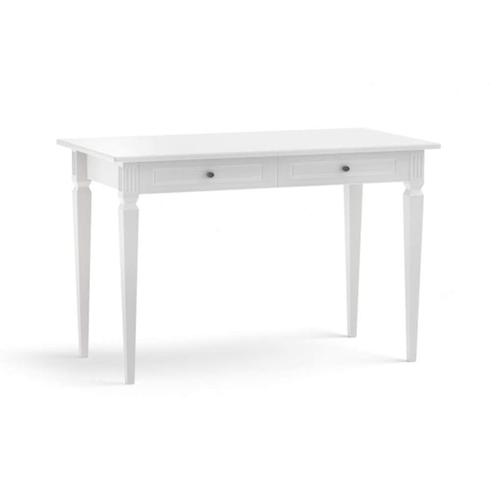 Bureau 2 tiroirs ines panneaux mdf et stratifiés blanc Bureau 2 tiroirs ines panneaux mdf et stratifiés blanc
