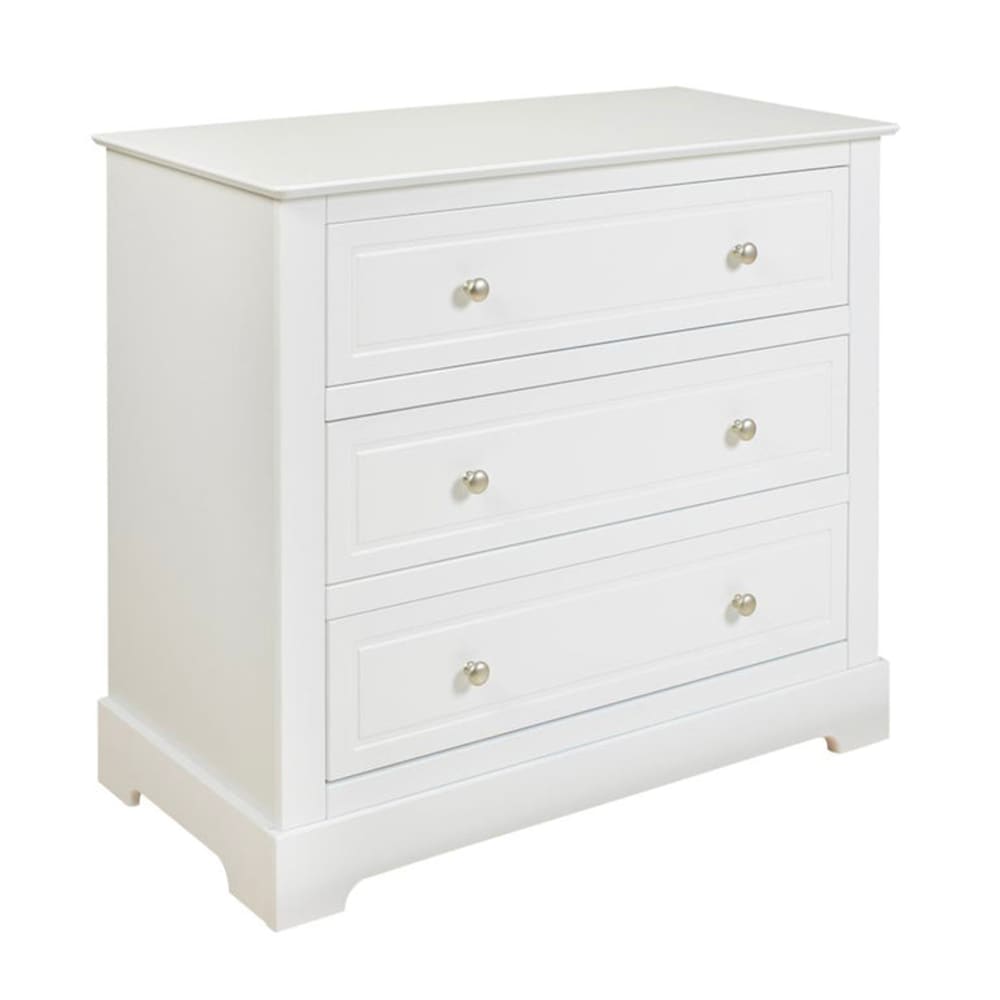 Commode 3 tiroirs marylou panneaux mdf et stratifiés blanc Commode 3 tiroirs marylou panneaux mdf et stratifiés blanc