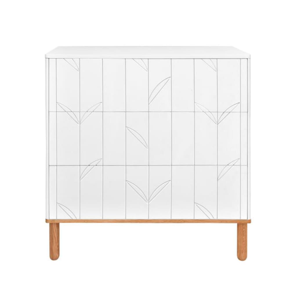 Commode 3 tiroirs toteme botanic panneaux mdf et stratifiés blanc Commode 3 tiroirs toteme botanic panneaux mdf et stratifiés blanc