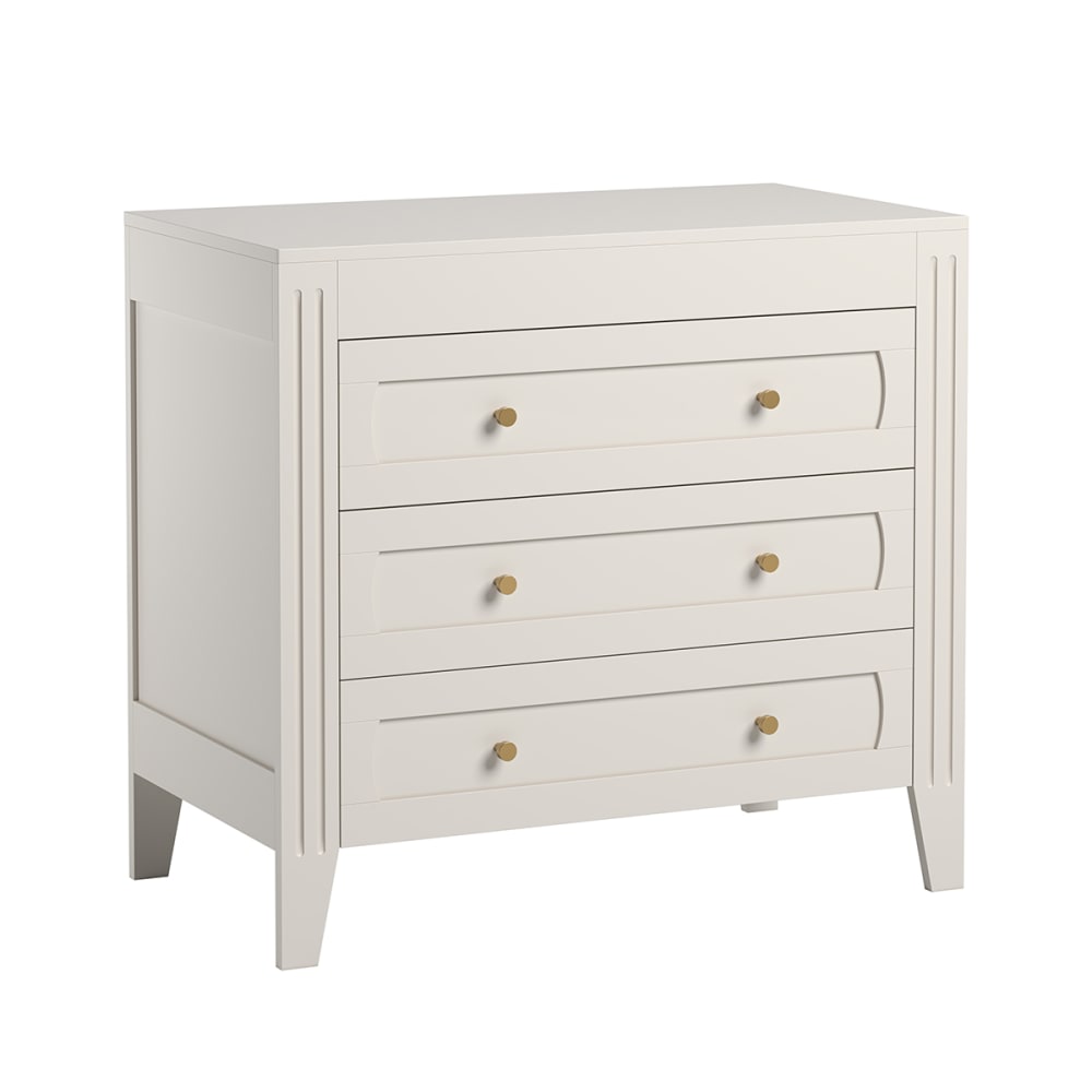 Commode 3 tiroirs blanc