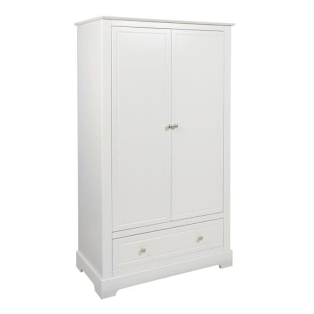 Armoire 2 portes 1 tiroir marylou panneaux mdf et stratifiés blanc Armoire 2 portes 1 tiroir marylou panneaux mdf et stratifiés blanc