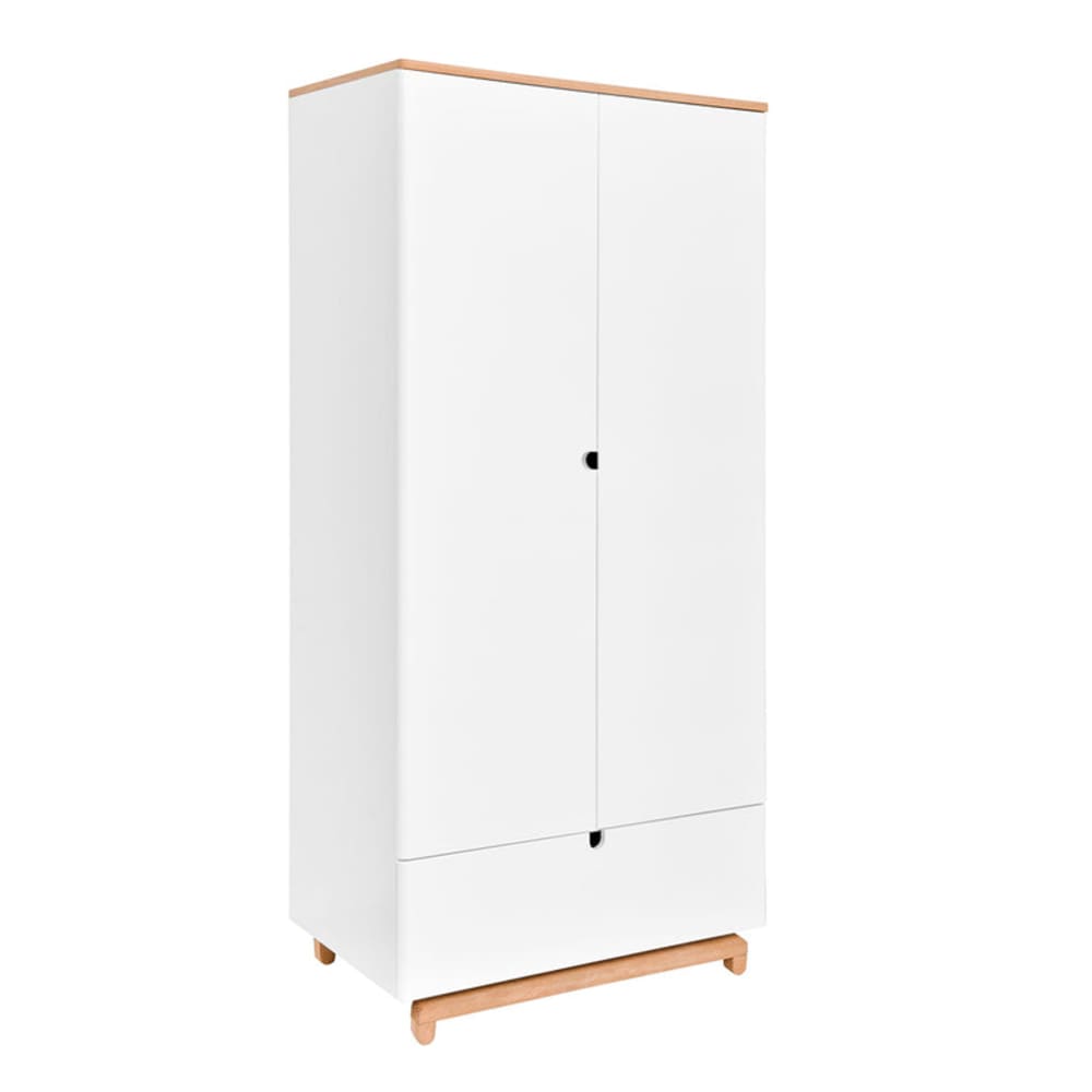 Armoire 2 portes 1 tiroir nomi panneaux mdf et stratifiés blanc Armoire 2 portes 1 tiroir nomi panneaux mdf et stratifiés blanc