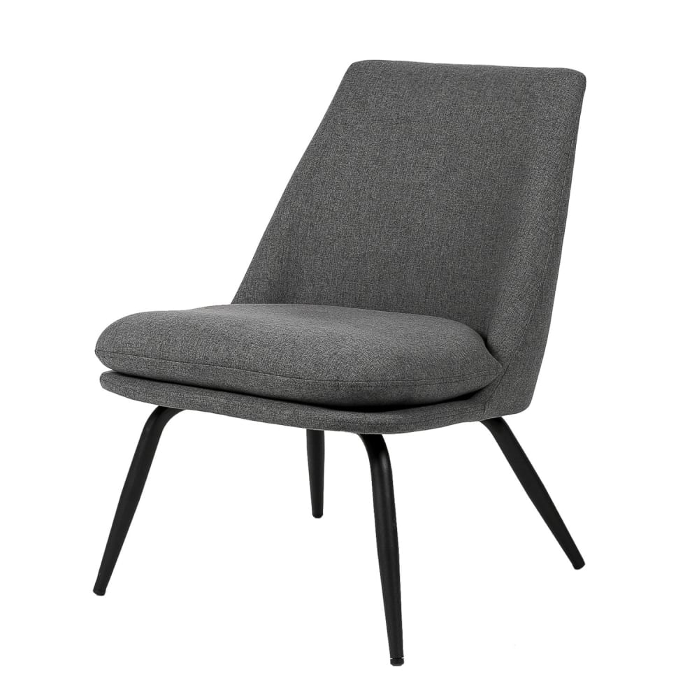 Koketto Home Sessel aus marmoriertem Stoff in Dunkelgrau. - Pes - Polyester
