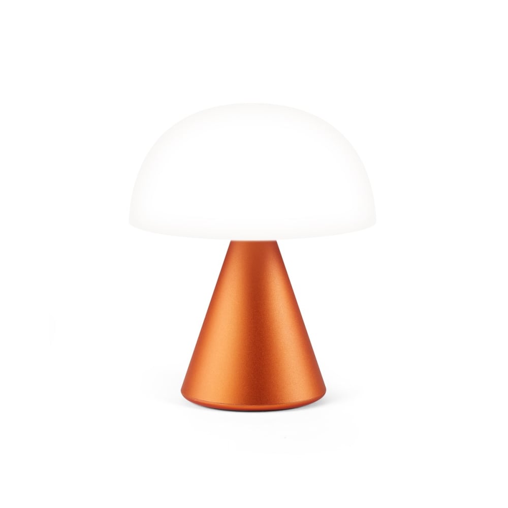 Lexon Lampe LED portable medium en aluminium orange style classique chic