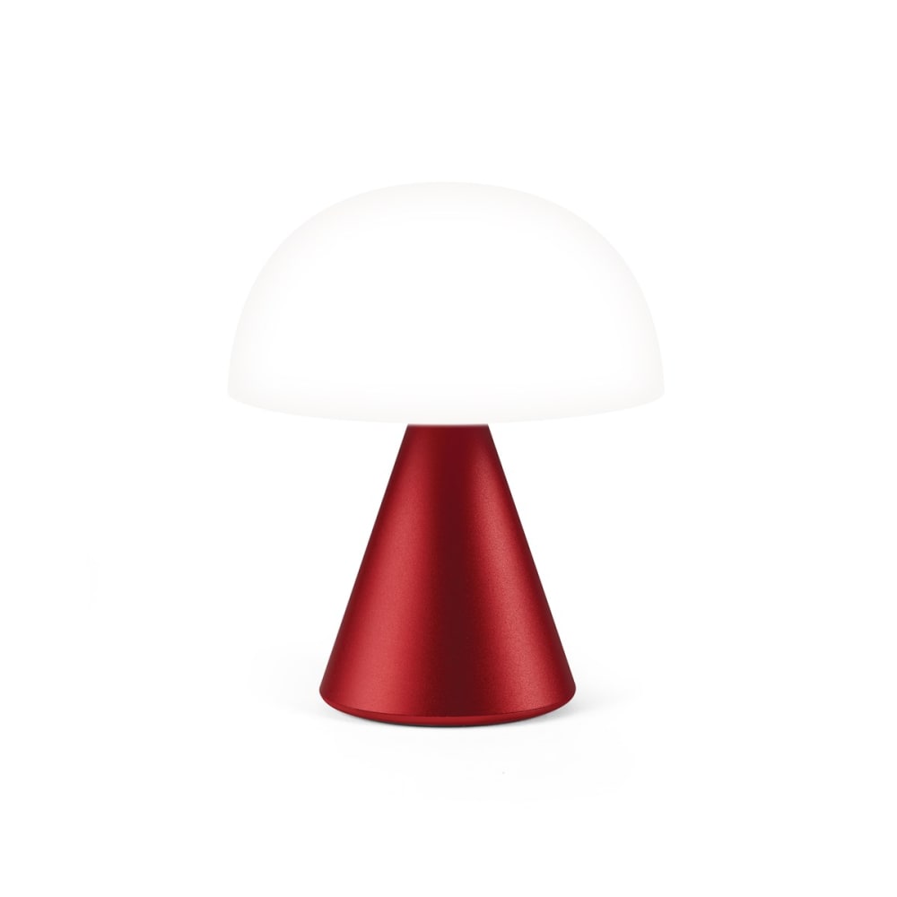 Lexon Lampe LED portable medium en aluminium rouge foncé style classique chic