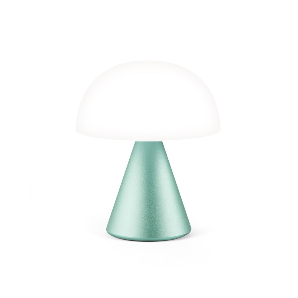 Lexon Lampe LED portable medium en aluminium bleu céladon style classique chic