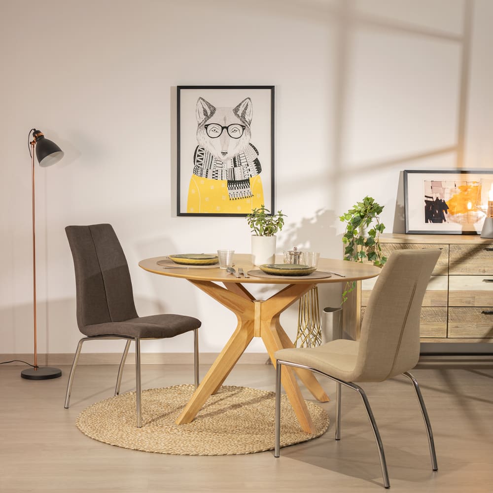 Mesa de comedor de roble 120. - Maisons du Monde