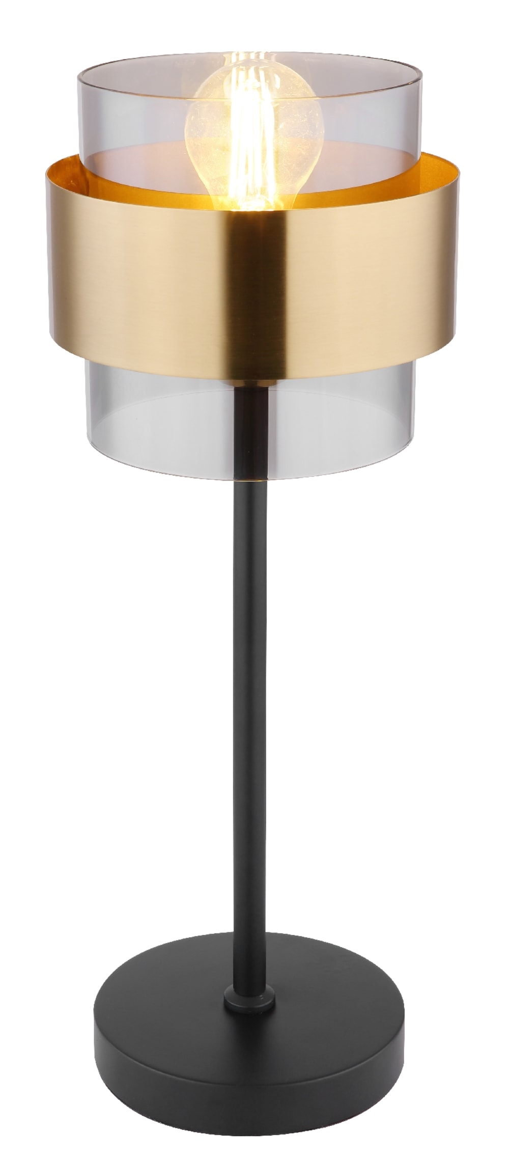 Globo Lighting Lampe à poser métal noir mat, 47cm style vintage