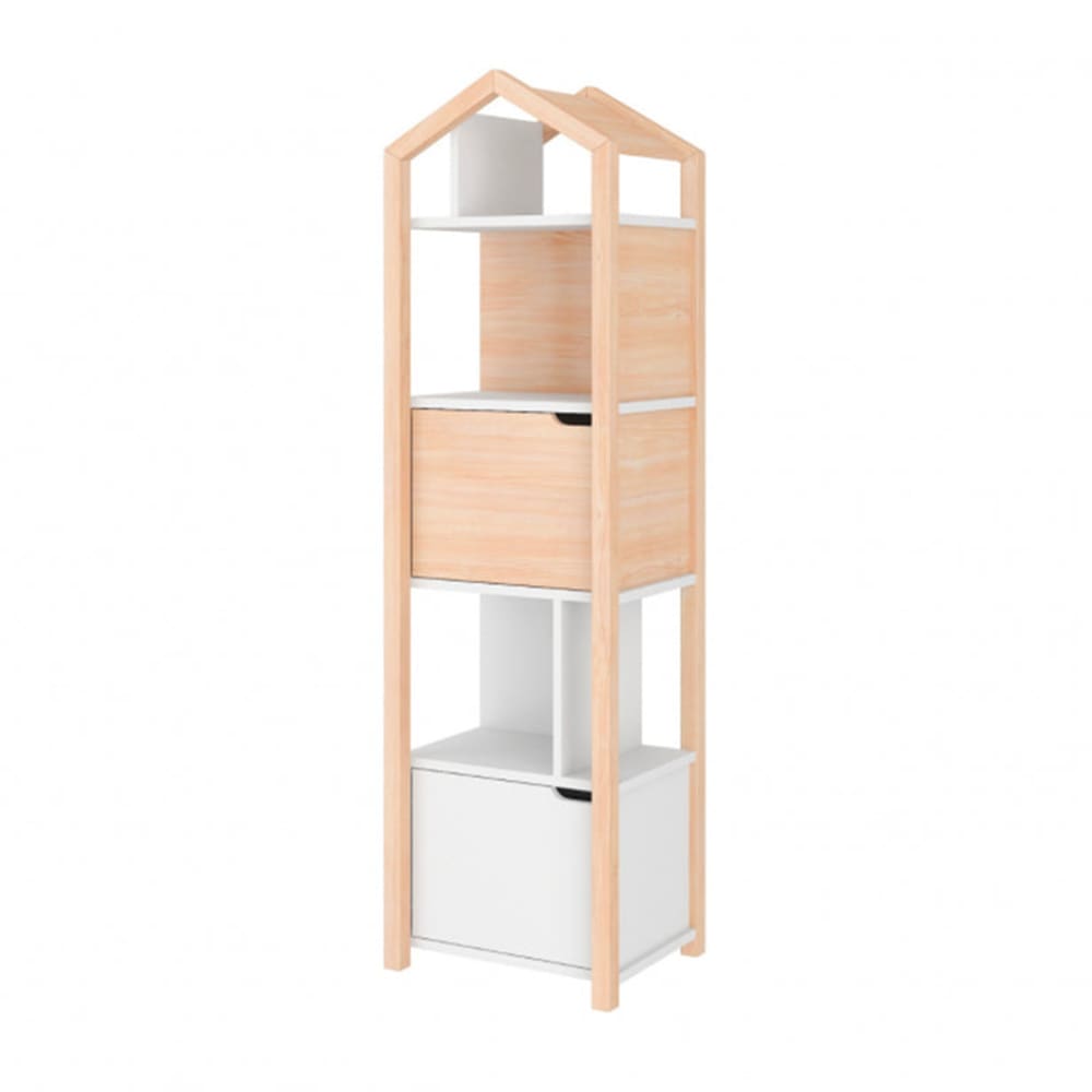 Bibliothèque maison joey panneaux mdf et stratifiés blanc Bibliothèque maison joey panneaux mdf et stratifiés blanc
