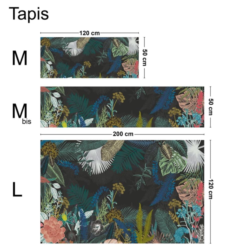 Tapis antidérapant - vinyle - int./ext. - multicolore - 50x120cm — vue 3