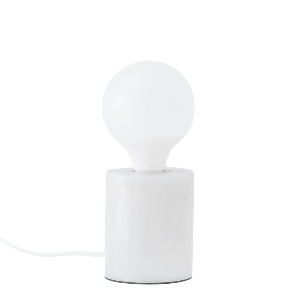 Lampe de table en marbre blanc