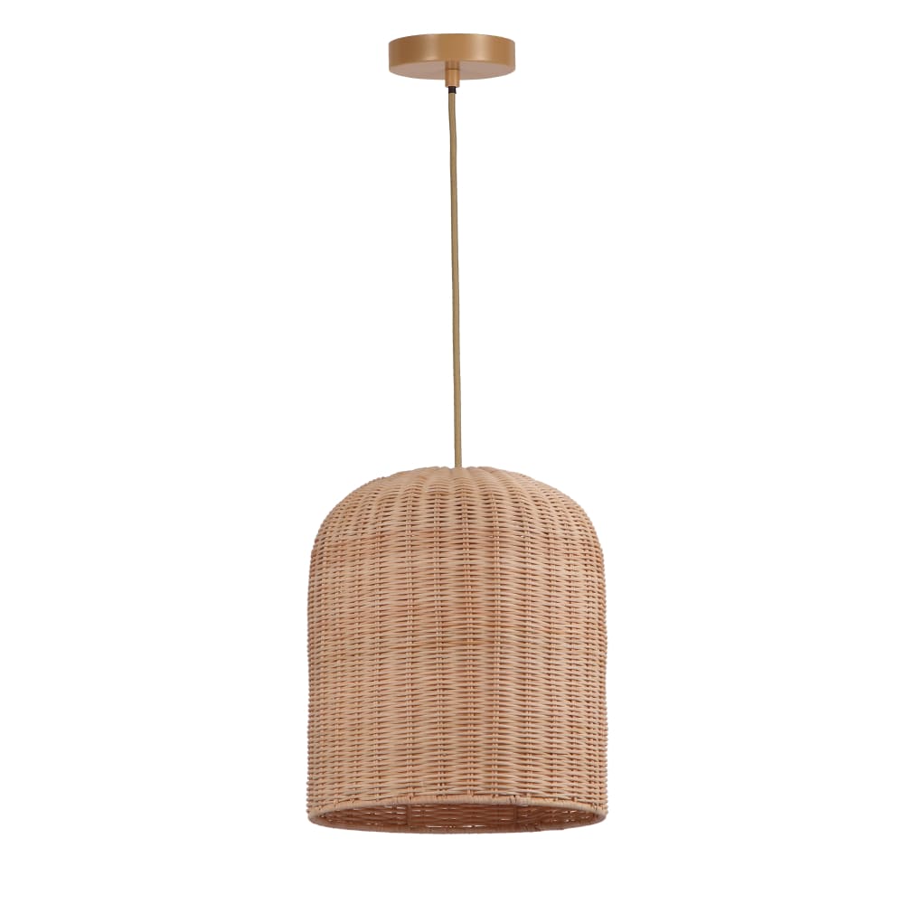 Sulion E27 Deckenleuchte aus Rattan style modern Braun Rattan