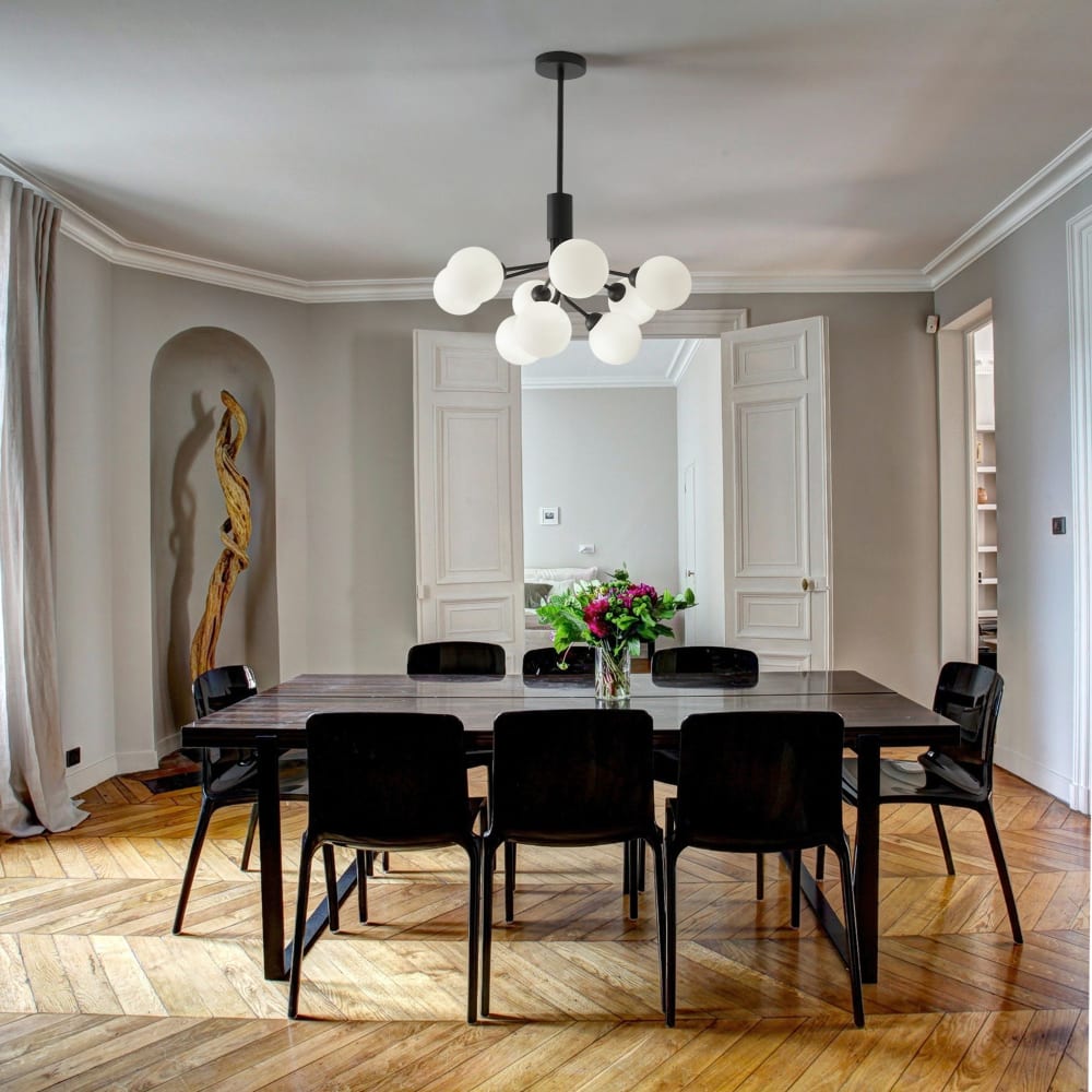 Glass Sphere Deckenleuchte 9 mit Lampenfassung Schwarz - Maisons