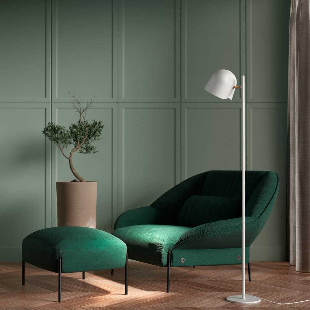 Lampadaire blanc e27 - Maisons du Monde