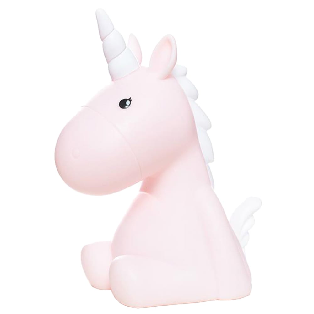 Kontiki Veilleuse licorne LED rose H17cm Rose Pvc - Poly Chlorure De Vinyle - 13x17x9cm