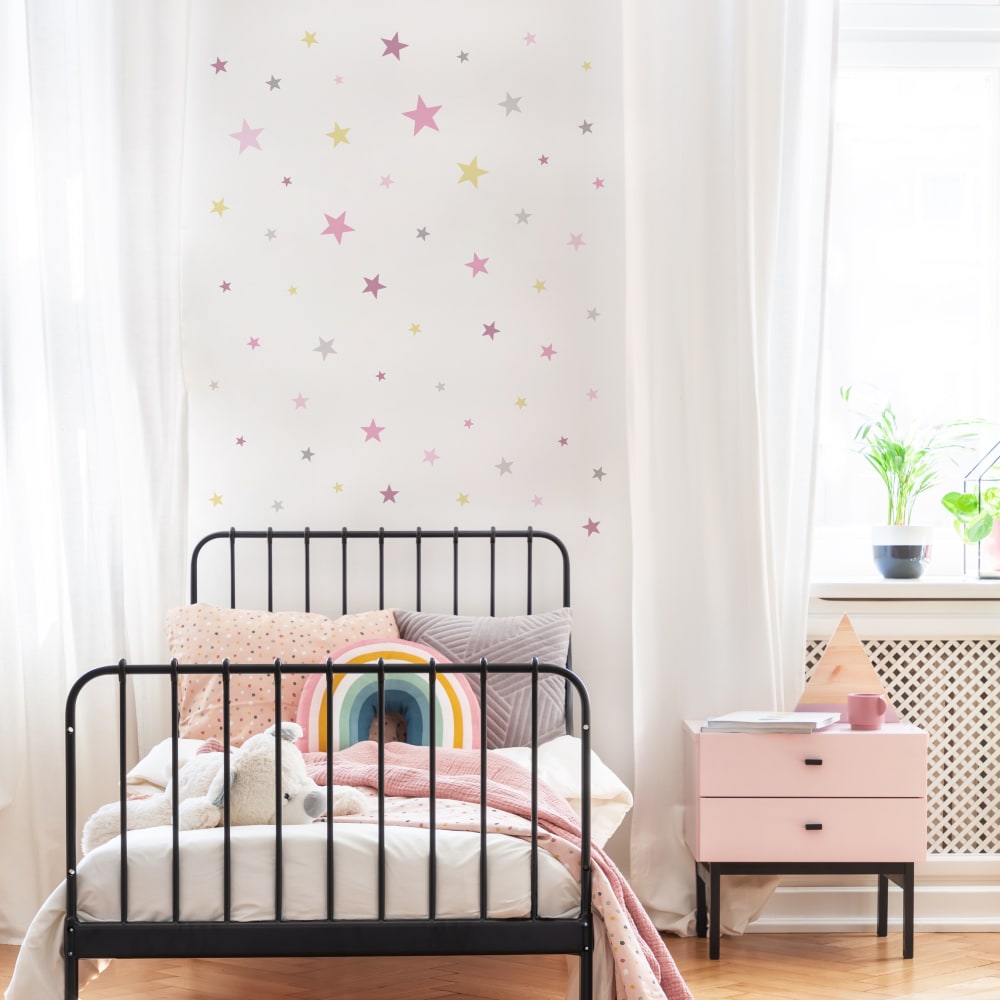Stickers étoiles en Vinyle mat rose pastel - Maisons du Monde