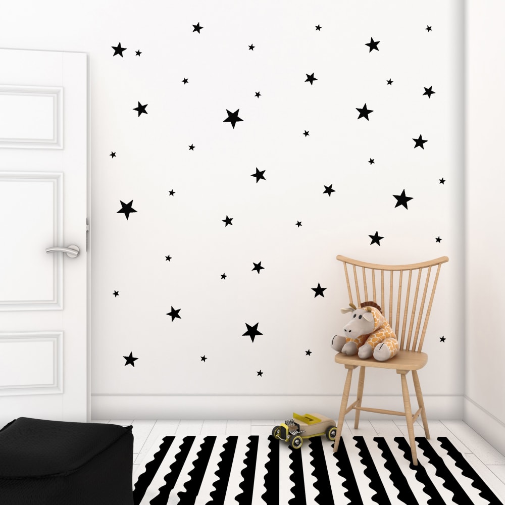 Stelle mix in vinile decorativo nero 19x29 cm - Nicolasito